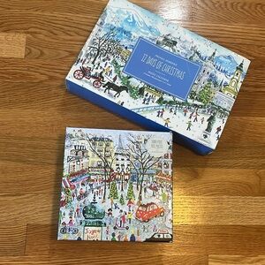 Anthropologie 2 Michael Storrings Christmas Puzzles NIB READ